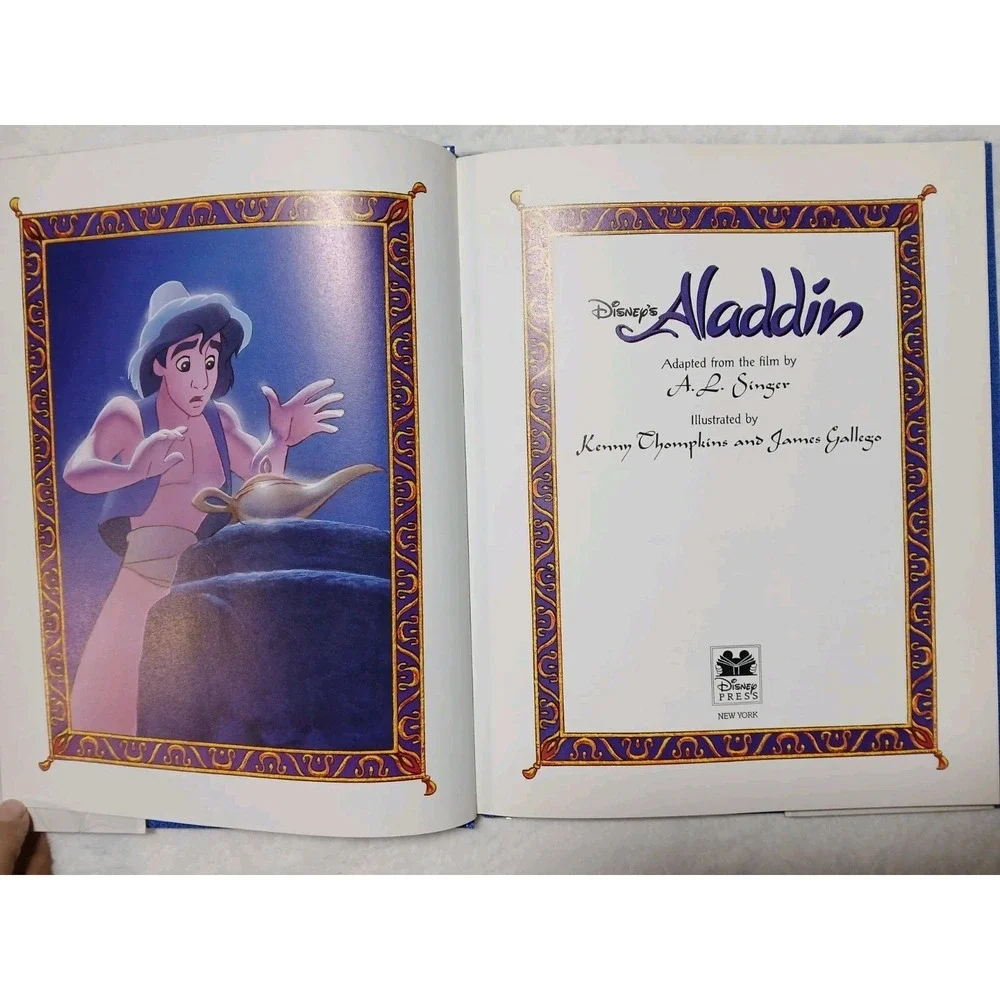 Disney's Aladdin~Adapted from the‎ film by A.L. Singer~Hardcover~1992